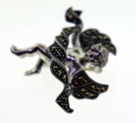 Sterling Silver Judith Jack Marcasite Angel Pin