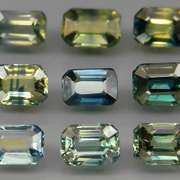 Unheated! 3.27ct emerald cut Australian Sapphire set