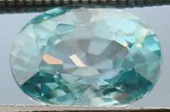 Glittering 2.51ct 6x8mm diamond luster blue Zircon