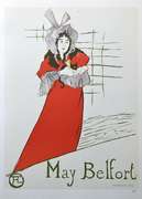 Toulouse Lautrec, May Belfort' Vintage Lithograph