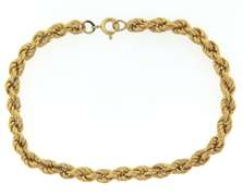 Great 18kt Yellow Gold Rope Bracelet