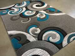 MODERN CARVED DESIGN RUG 6x8