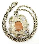 Big Brutalist Rose Quartz Pendant & Heavy Chain