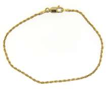 Simple Yellow Gold Rope Bracelet