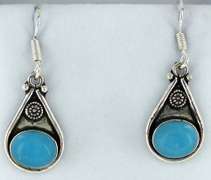 Silver and Natural Stone Earrings