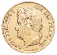 1834 France 40 Francs - World Gold Coin LOUIS PHILIPPE I