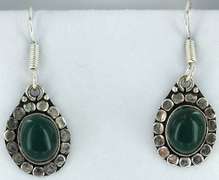 Silver and Natural Stone Earrings