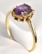 Cute Amethyst & Diamond Ring