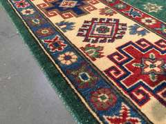 FINE HAND KNOTTED WOOL SUPER KAZAK RUG 6.3x8.7
