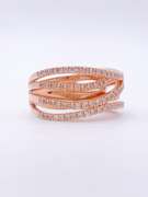 Stunning 14kt Rose Gold Designer Diamond Band Ring