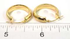 Simple Hoop Earrings in 14KT Yellow Gold