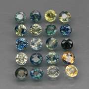 Party color! Unheated! 3.96ct 20pc Sapphire set