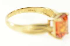 10K Yellow Gold Emerald Syn. Mexican Fire Opal Statement Ring