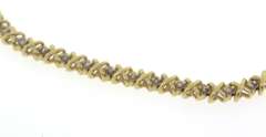 Fabulous X Link Diamond Tennis Bracelet w Heart Charm