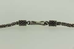 Sterling Silver Solid Byzantine Chain Necklace