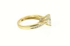 14K Yellow Gold Classic Round Cathedral Travel Engagement Ring