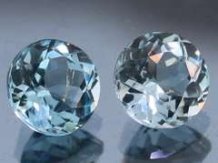 Heavy 5.02ct vivid sky blue Topaz set