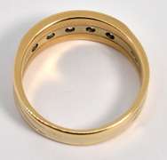 Man's White & Yellow Gold Diamond Band