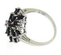 Vintage Sterling Silver Blue Sapphire Ring