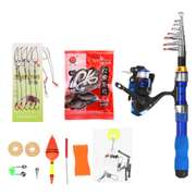 190cm Fishing Kit Glass Steel Telescopic Fishing Rod