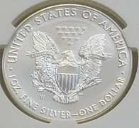 2016-W Burnished Sil Eagle Unc NGC MS-69, Lettered Edge
