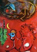 Marc Chagall, Listening To The Cock