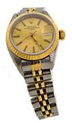 Two Tone Ladies Rolex with Gold Dial