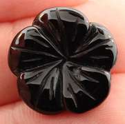 Diamond black 15.66ct flower cut Onyx