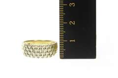 10K Yellow Gold 1.00 Ctw Squared Diamond Statement Band Ring