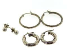 Lot of 3 Sterling Silver Earrings