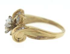 Goregous Marquise & RBC Diamond Ring