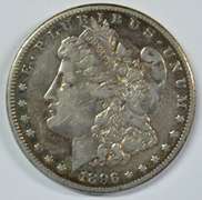 Sharp key date 1896-S Morgan Silver Dollar