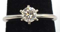 Bright 0.47CT Diamond Solitaire Ring in Platinum