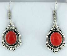 Silver and Natural Stone Earrings