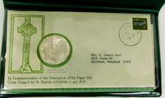 .999 Fine Irish Silver St. Patrick Day Medal & Cachet