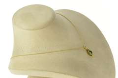 14K Yellow Gold Retro Oval Ornate Nephrite Statement Charm/Pendant