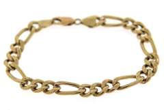 Italian Yellow Gold Figaro Bracelet