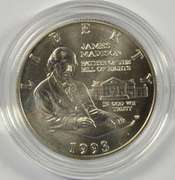1993 Bill of rights 3-Coin Proof Set with $5 Gold. COA