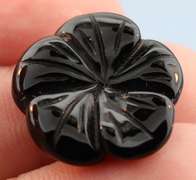 Diamond black 15.66ct flower cut Onyx