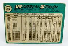 1965 Warren Spahn, Mets Baseball Card