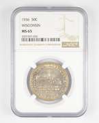 MS65 1936 Wisconsin Territorial Centennial Commem. Half Dollar - NGC