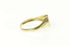 10K Yellow Gold Pave Diamond Heart Love Symbol Statement Ring