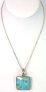 Interesting Composite Turquoise Necklace in Sterling Silver