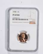PF69 RD 1958 Lincoln Wheat Cent - Graded NGC
