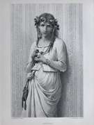 Antique Engraving Circa 1876, Ophelia