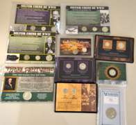 Estate Lot Of Coins In Display Holders