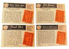 4 B.G.H.L.I. 1955 Baseball Cards