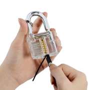 Transparent Practice Padlock with 12pcs Unlocking Lock