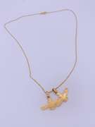 18kt Gold Chain Necklace & Eagle Pendant