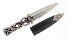 Eye-Catching Twisted Steel Scottish-Style Dirk Knife